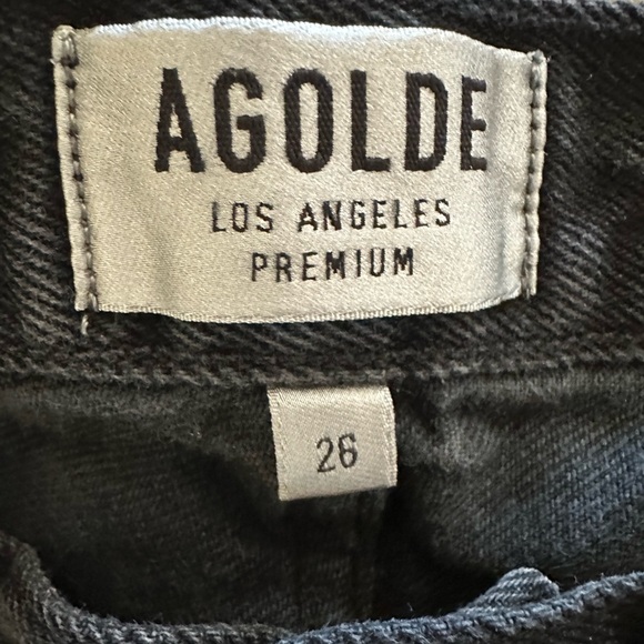 AGOLDE Black Denim Women Shorts - Picture 3 of 5